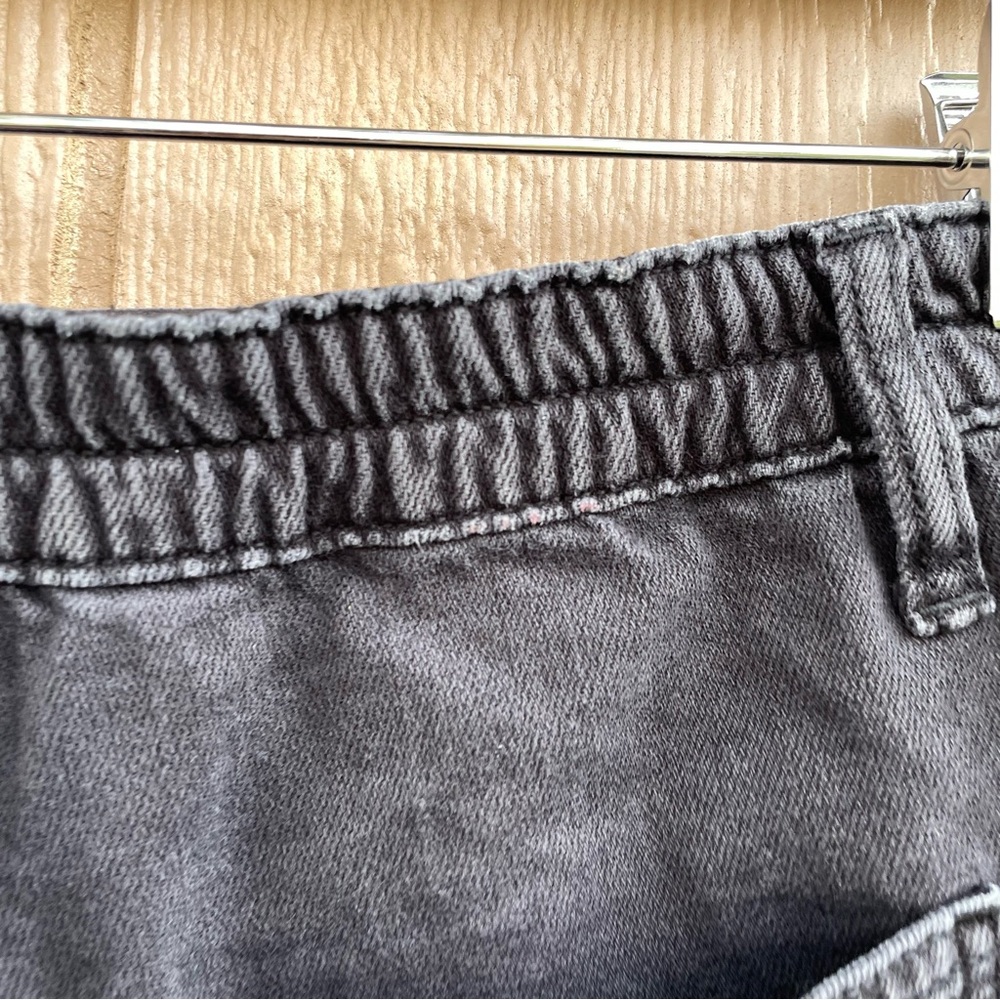 Aerie Womens Shorts Washed Black Frayed Hem Elastic Waist Daydream Denim Size XS - Picture 9 of 11